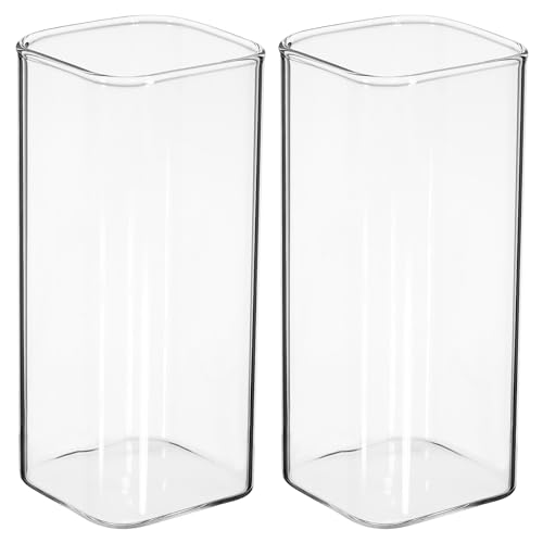 Healvian 2er Kaffee Gläser Dessertbecher Trinkgläser Set Wassergläser Trinkgläser Frühstücksgläser Milchbecher Saftbecher Longdrinkgläser Kaffeebecher Cocktailgläser Eiskaffee Gläser 400ml von Healvian
