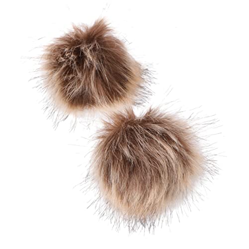 Healvian 2stücke Künstliche Pompons Faux Fur Dekorative Bälle Für Kleidung Hüte Und Taschen Für Mädchen Und Accessoires von Healvian