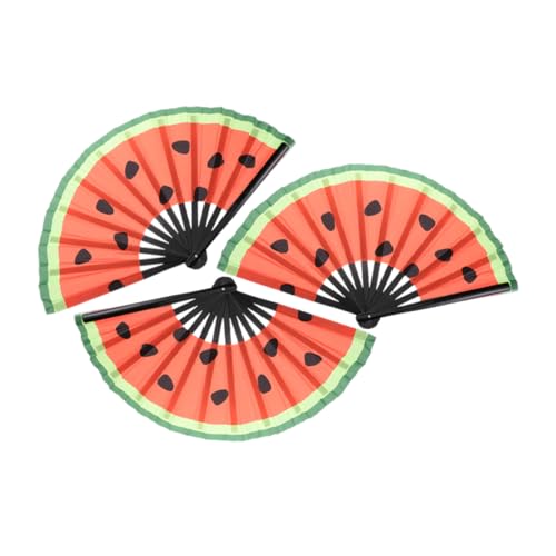 Healvian 3 Stück Große Leuchtende Fächer Wassermelonendesign Fluoreszierender Faltfächer für Sommerpartys Picknick Camping Handlicher LED Fan Healvian 3 Stück Große Leuchtende Fächer Wassermelonendesign Fluoreszierender Faltfächer für Sommerpartys Picknick Camping Handlicher LED Fan von Healvian