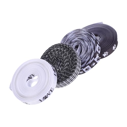 Healvian 4 Rollen Hundepfoten Dekoband Pfotenabdruck Ripsband Polyester für Partys Diy Projekte und Dekorationen von Healvian