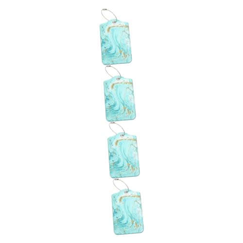 Healvian 4 Stück Kofferanhänger PU Farbenfrohes Adressschild für Reisen Einzigartiges Design zur Einfachen Identifikation für Koffer Handtaschen Perfektes von Healvian