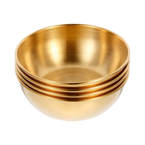 Healvian 4stücke Appetizerplatten Runde Gewürzschalen Für Dips Saucen Und Snacks Goldene Farbe Für Zuhause Und Healvian 4stücke Appetizerplatten Runde Gewürzschalen Für Dips Saucen Und Snacks Goldene Farbe Für Zuhause Und von Healvian