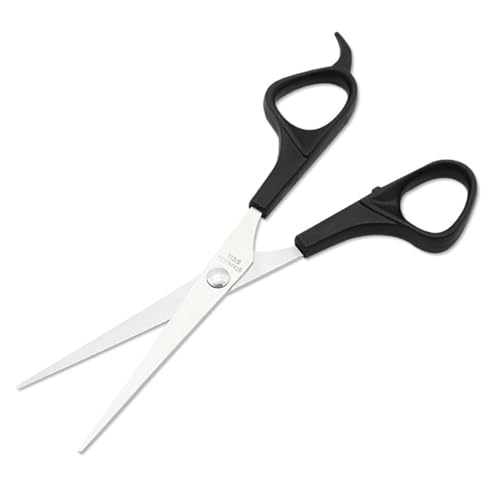 Healvian 5 Stück Teiliges Professionelle Friseurschere aus Edelstahl Gerade Haarschneideschere mit Kunststoffgriff Langlebig und Leicht für Salon und Heimgebrauch Schwarz von Healvian