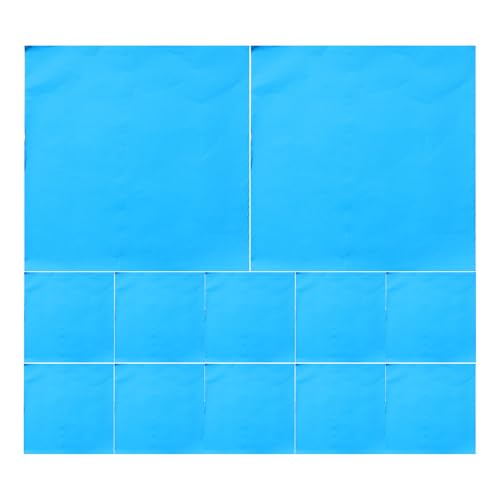 Healvian 500 Stück Bonbonpapier aus Folie: 10 cm blaues quadratisches Geschenkpapier aus Aluminiumfolie für Schokoladen-Karamell-Bonbons – Bonbonpapier für Partys Healvian 500 Stück Bonbonpapier aus Folie: 10 cm blaues quadratisches Geschenkpapier aus Aluminiumfolie für Schokoladen-Karamell-Bonbons – Bonbonpapier für Partys von Healvian