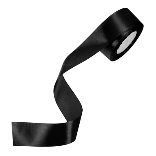 Healvian Breites Geschenkband Schwarz Polyester Satin Schleifenband für Blumensträuße Bastelprojekte Hochzeits und Festtagsdekorationen Vielseitiges DIY Dekoband Healvian Breites Geschenkband Schwarz Polyester Satin Schleifenband für Blumensträuße Bastelprojekte Hochzeits und Festtagsdekorationen Vielseitiges DIY Dekoband von Healvian