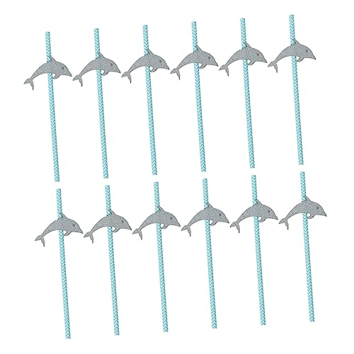 Healvian 12stücke Teiliges Delfin-papierstrohhalme Für Kindergeburtstage Kreative Trinkhalme Umweltfreundliche Dekoration Für Partys Und Cocktails Healvian 12stücke Teiliges Delfin-papierstrohhalme Für Kindergeburtstage Kreative Trinkhalme Umweltfreundliche Dekoration Für Partys Und Cocktails von Healvian