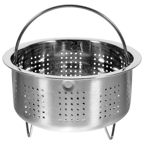 Healvian Dampfeinsatz für Topf Dampfgarer Einsatz Basket Edelstahl-Dämpfkorb Metall-Gemüse-Dämpfeinsatz Dampfgarer Mit Griff Elektroherd Dampfgarer Siebkorb Obstsieb Sieb 14 Cm von Healvian