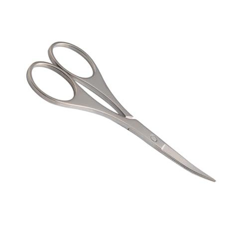 Healvian Edelstahl Nasenhaarschere mit Abgerundeten Spitzen Sicherheits Vibrissa Schere für Präzises Schmerzfreies Schneiden von Nasen und Augenbrauenhaar Kompakt und Einfach zu Handhaben von Healvian