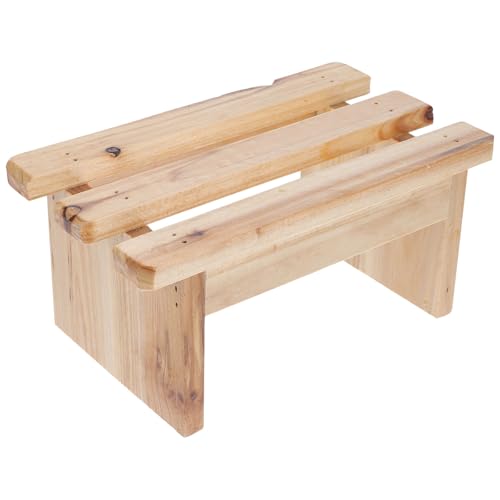 Healvian Fußbank Holz Duschhocker Holz Tritthocker Holz Badeeimer Hocker aus Holz Fußhocker fuß entspannen hocker Spa-Stuhl Badezimmerhocker Mehrzweck-Sauna-Fußstütze Hölzern von Healvian