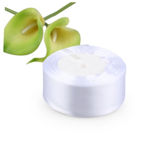 Healvian Geschenkband Weiß Polyester Geschenkverpackung Schleifenband für Basteln Haarschleifen Dekoration von Healvian