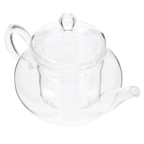 Healvian Teekanne Glas 250ml Teekanne mit Siebeinsatz Teebereiter Glass Teapot Teekanne Klein Glas Tee Pot Hitzebeständig Tee-Ei Für heiße und kalte Getränke Fruchttee Duftender von Healvian