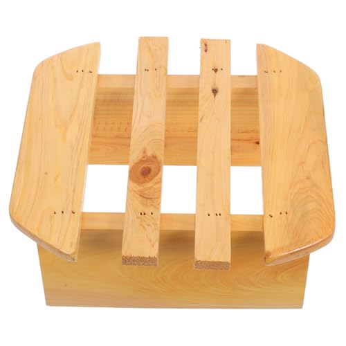 Healvian Holzfußhocker Robust Langlebig für Sauna und Fußbad Kleines Multifunktionales Minimalistischer Holzschemel für Bad Küche Wohnzimmer Schlafzimmer von Healvian