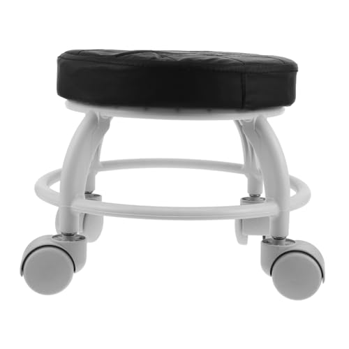 Healvian Niedriger Rollhocker mit Universalrädern Runder Kleiner Drehstuhl Robuster Pediküre und Friseurstuhl Mobiler Rollhocker für Salon Spa und Werkstatt Komfortabel und Flexibel Healvian Niedriger Rollhocker mit Universalrädern Runder Kleiner Drehstuhl Robuster Pediküre und Friseurstuhl Mobiler Rollhocker für Salon Spa und Werkstatt Komfortabel und Flexibel von Healvian