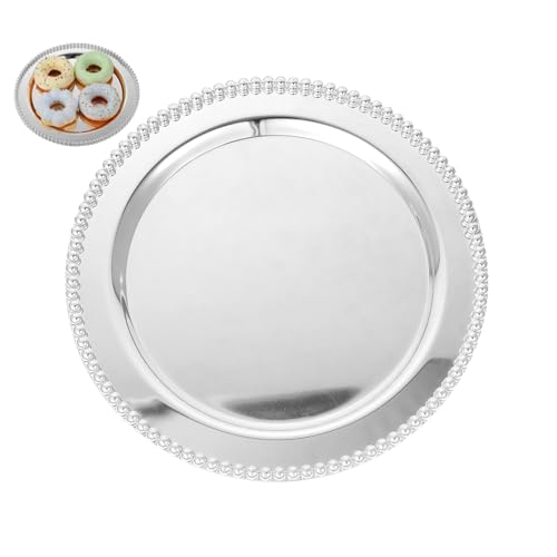 Healvian Obstteller aus Metall Platte im europäischen Stil Party-Dessert-Aufbewahrungsschale Dessert-Servierplatte Kuchenform Dessert-Tablett Dessertplatten Desserthalter Eisen Silber Healvian Obstteller aus Metall Platte im europäischen Stil Party-Dessert-Aufbewahrungsschale Dessert-Servierplatte Kuchenform Dessert-Tablett Dessertplatten Desserthalter Eisen Silber von Healvian
