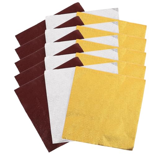 Healvian 3packung Aluminiumfolienverpackung Für Schokolade Quadratische Folienblätter Farbige Bonbonverpackungen Zum Selbermachen Geeignet Für Süßigkeiten Partygeschenke Und von Healvian