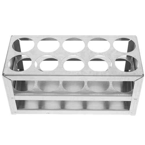 Healvian Reagenzglasständer Aus Mit 10 Löchern Zentrifugenröhrchenhalter Für Laborbedarf Für Wissenschaftliche Experimente von Healvian