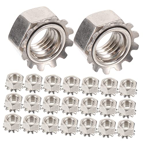 Healvian Robuste Und Einfache Installation 50 Stück M5 Edelstahl-sicherungsmuttern Mit Äußeren Zahnscheiben Sechskant-sicherungsmuttern-set von Healvian