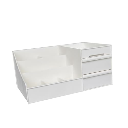 Healvian Schublade Schmuckschatulle Desktop -speicherstand Aufbewahrungsbehälter Kleinigkeiten-organizer Finishing-regal Weiß Healvian Schublade Schmuckschatulle Desktop -speicherstand Aufbewahrungsbehälter Kleinigkeiten-organizer Finishing-regal Weiß von Healvian
