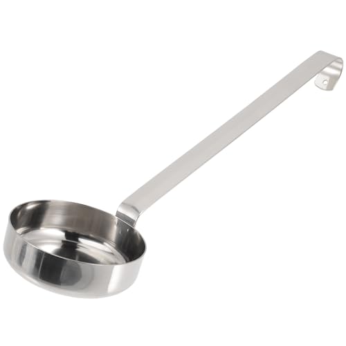 Healvian Saucenlöffel Schöpflöffel mit Flachem Boden Edelstahl Schöpfkellen Suppenlöffel Soßenkelle Saucenkelle mit Hakengriff Flach Kaffeelöffel Küche Portionsmaß Sauce Spoon von Healvian