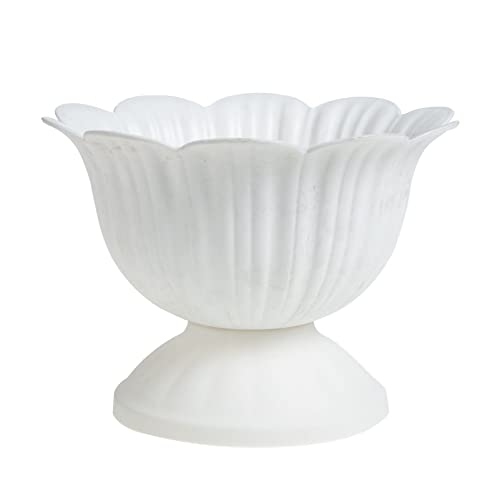 Healvian Weißer Urnen-Übertopf aus Kunststoff für den Garten, Blumentopf, Blumenbehälter, klassischer Urnen-Übertopf, Hochzeit, dekorativer Übertopf von Healvian