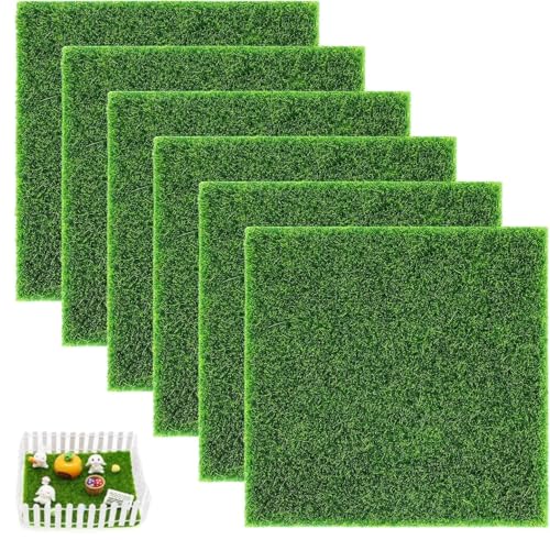 Heanvmyss 6PCS Artificial Grass Mat von Heanvmyss
