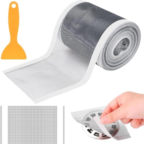 Heanvmyss Disposable Drain Hair Catcher 70mm x 10m,Abflusssieb Haarsieb Dusche Selbstklebend,Duschabfluss Mesh Aufkleber mit 1 Plastikspatel für Waschbecken,Badewannen,Küchen Heanvmyss Disposable Drain Hair Catcher 70mm x 10m,Abflusssieb Haarsieb Dusche Selbstklebend,Duschabfluss Mesh Aufkleber mit 1 Plastikspatel für Waschbecken,Badewannen,Küchen von Heanvmyss