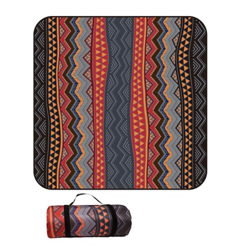 Hearda Bohemian-Stil Faltbar Picknickdecke, Picknickdecke Wasserdicht Isoliert Sandfrei, Outdoor Groß Klein Strandmatte, für Picknick, Strand Camping Teppich (Anthrazit,100x150cm) von Hearda