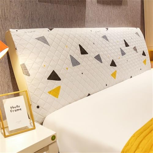 Hearda Eleganter Nordischer Stil Bett Kopfteil Hussen, Strecken Bett Kopfteil Bezug, Staubdicht Bettkopfteil All-Inclusive Bettkopfteil Bezug für Schlafzimmer Bett Dekor (Dreieck,100cm) von Hearda