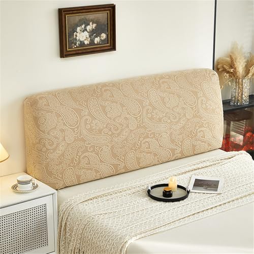 Hearda Jacquard-Textur Bett Kopfteil Hussen Einzel/Doppel, Strecken Bett Kopfteil Bezug, Staubdicht Bettkopfteil All-Inclusive Bettkopfteil Bezug für Schlafzimmer Bett Dekor (Khaki,180cm) von Hearda