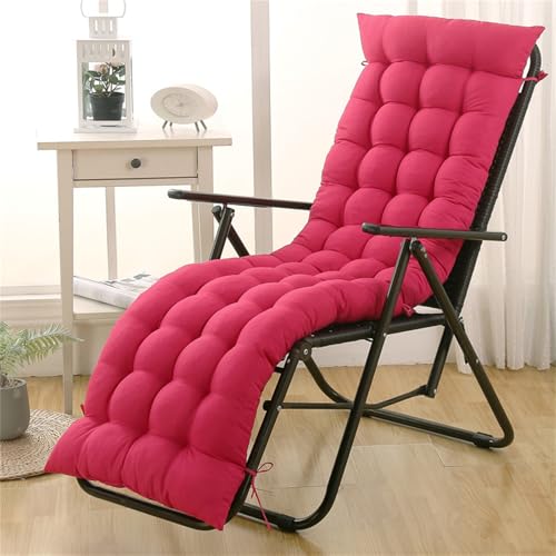 Hearda Liegenauflage, Auflage Gartenliege Bequeme Sonnenliege Auflage Klappbar Antirutsch Liegestuhl Polsterauflage Dicke Sitzauflagen für Deckchair (Pink,120 * 48 * 8cm) von Hearda