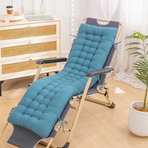 Hearda Liegenauflage 120x48, Auflage Gartenliege Bequeme Sonnenliege Auflage Klappbar Antirutsch Liegestuhl Polsterauflage Extra Dicke Sitzauflagen für Deckchair (CS03-Blau,45 * 100 * 8cm) von Hearda
