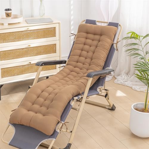 Hearda Liegenauflage 120x48, Auflage Gartenliege Bequeme Sonnenliege Auflage Klappbar Antirutsch Liegestuhl Polsterauflage Extra Dicke Sitzauflagen für Deckchair (CS03-Braun,48 * 125 * 8cm) von Hearda