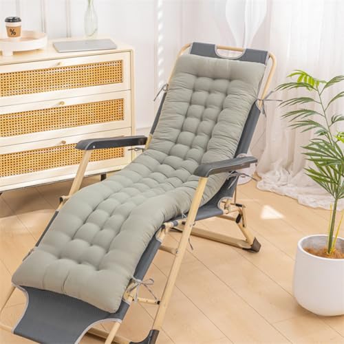 Hearda Liegenauflage 120x48, Auflage Gartenliege Bequeme Sonnenliege Auflage Klappbar Antirutsch Liegestuhl Polsterauflage Extra Dicke Sitzauflagen für Deckchair (CS03-Grau,45 * 100 * 8cm) von Hearda