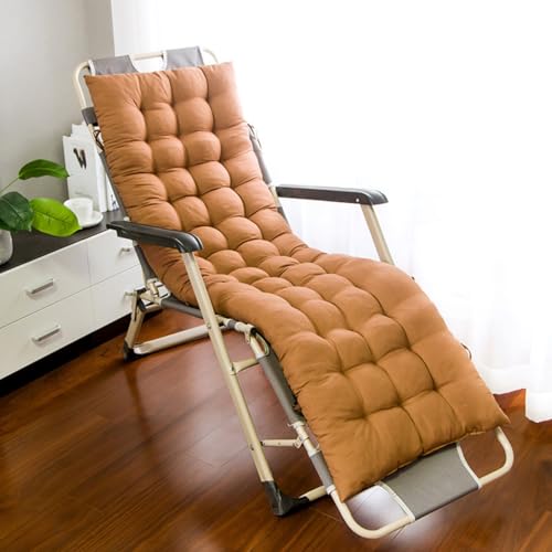 Hearda Liegenauflage 120x48, Auflage Gartenliege Bequeme Sonnenliege Auflage Klappbar Antirutsch Liegestuhl Polsterauflage Extra Dicke Sitzauflagen für Deckchair (DL88-Khaki,48 * 155 * 8cm) von Hearda