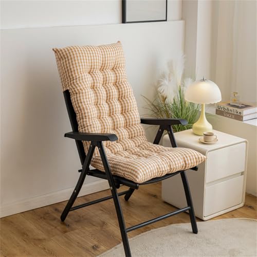Hearda Liegenauflage 120x48, Auflage Gartenliege Bequeme Sonnenliege Auflage Klappbar Antirutsch Liegestuhl Polsterauflage Extra Dicke Sitzauflagen für Deckchair (GW21-Khaki,48x120cm) von Hearda