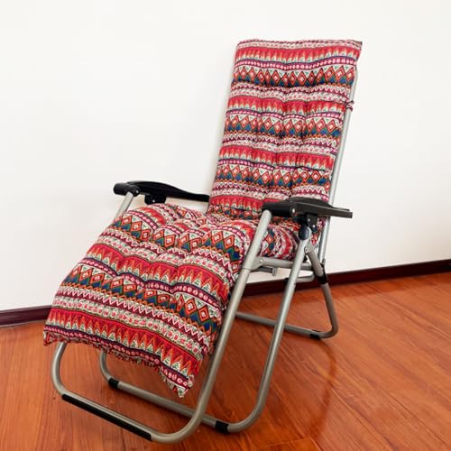 Hearda Liegenauflage 120x48, Auflage Gartenliege Bequeme Sonnenliege Auflage Klappbar Antirutsch Liegestuhl Polsterauflage Extra Dicke Sitzauflagen für Deckchair (PP55 – Ethno-Stil,48 * 125 * 8cm) von Hearda