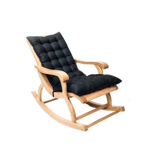 Hearda Liegenauflage 120x50, Auflage Gartenliege Bequeme Sonnenliege Auflage Klappbar Antirutsch Liegestuhl Polsterauflage Extra Dicke Sitzauflagen für Deckchair (120 * 50cm,JL24-Schwarz) von Hearda
