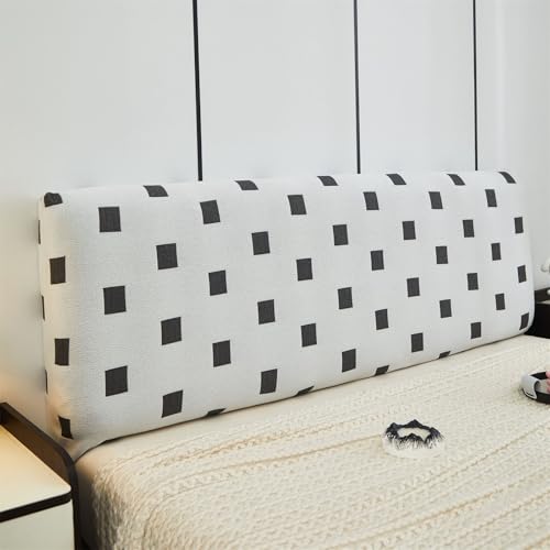Hearda Schlicht Modern Bett Kopfteil Hussen Einzel/Doppel, Strecken Bett Kopfteil Bezug, Staubdicht Bettkopfteil All-Inclusive Bettkopfteil Bezug für Schlafzimmer Bett Dekor (Anthrazit,120cm) von Hearda