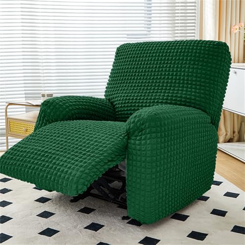 Hearda Seersucker Sesselschoner für Relaxsessel, Mehrfarbig Drucke Stretch Sesselschoner, 4-Teilig Relaxsessel Bezüge, rutschfest Recliner Cover, Waschbar Sesselbezug (Grün) von Hearda