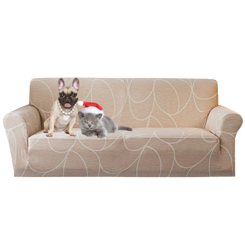 Hearda Sofabezug Stretch 1 2 3 4 Sitzer, Elastische Antirutsch Couchbezug Waschbar Kratzfest für Katzen Universal Weich Sofaüberwurf für Sofaüberwurf Möbelschutz (1-Seater,Diffus) von Hearda