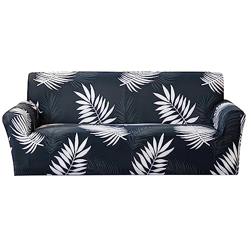 Hearda Sofabezug Stretch 1 2 3 4 Sitzer, Elastische Antirutsch Couchbezug Waschbar Universal Weich Sofaüberwurf, Passend für Sesselbezug L Form Sofahusse/Ecksofa (1-Seater,Dunkle Nacht) von Hearda