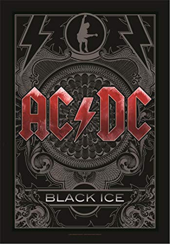 Heart Rock Bandiera Originale AC/DC - Black Ice Tessuto, Multicolore, 110x75x0.1 cm von Heart Rock