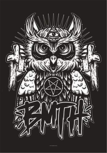 Heart Rock Bandiera Originale Bring ME The Horizon - OWL Tessuto, Multicolore, 110x75x0.1 cm von Heart Rock