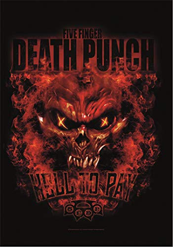 Heart Rock Bandiera Originale Finger Death Punch - HELL to Pay Tessuto, Multicolore, 110x75x0.1 cm von Heart Rock
