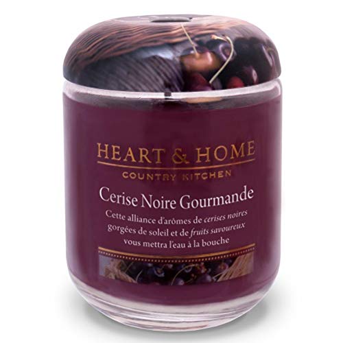 Duftkerze im Glas, groß, 70 Stunden – Sweet Black Cherries von Heart and Home