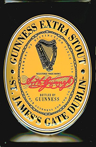 Guinness Blechschild - Label - 20x30cm Nostalgieschild Retro Schild Metal tin sign von Heart of Ireland