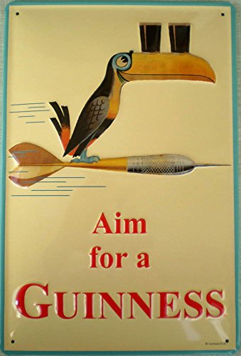 Guinness - Aim for a Guinness Blechschild, 20 x 30 cm von Heart of Ireland