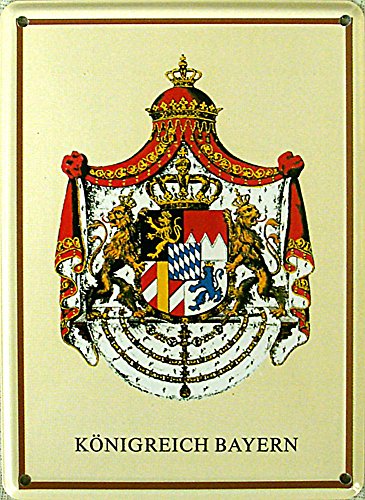 Heart of Ireland Mini-Blechschild Königreich Bayern, 8 x 11 cm von Heart of Ireland