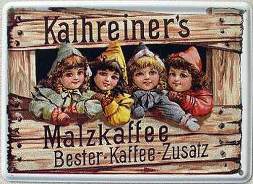 Mini-Blechschild Kathreiner´s Malzkaffee, 11 x 8 cm von Heart of Ireland