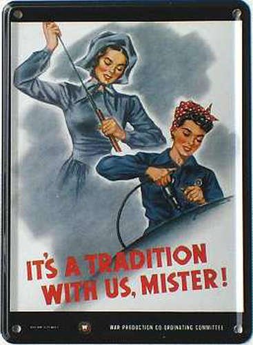 War Mini-Blechschild Blechpostkarte - It's a tradition - 8x11cm Nostalgieschild Retro Schild Metal tin sign von Heart of Ireland